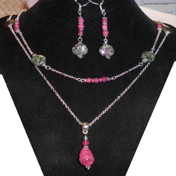 Ruby in Zoisite and Ruby Set - Picture 1 of 1